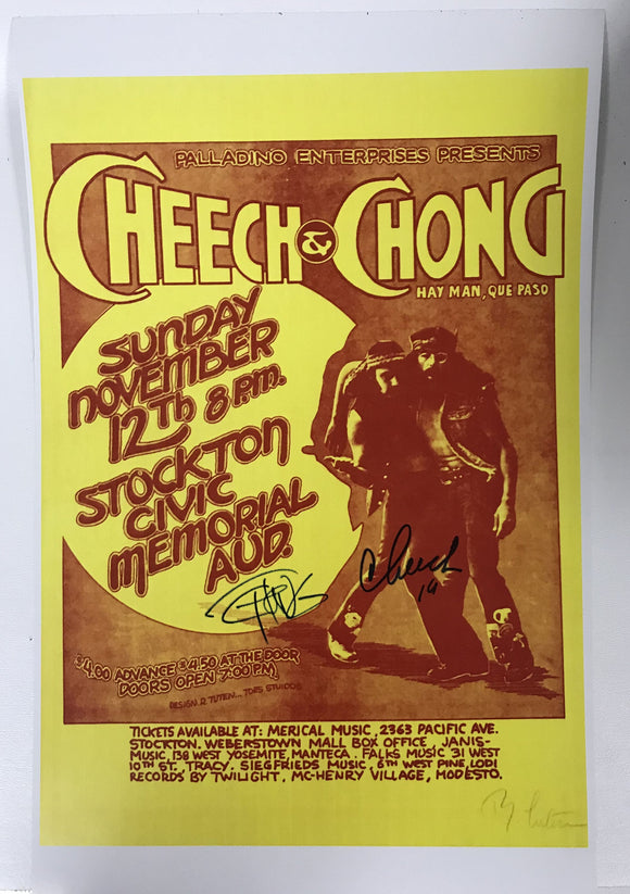 Cheech Marin and Tommy Chong Signed Autographed 
