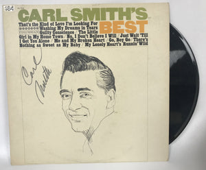Carl Smith (d. 2010) Signed Autographed "Carl Smith's Best" Record Album - COA Matching Holograms