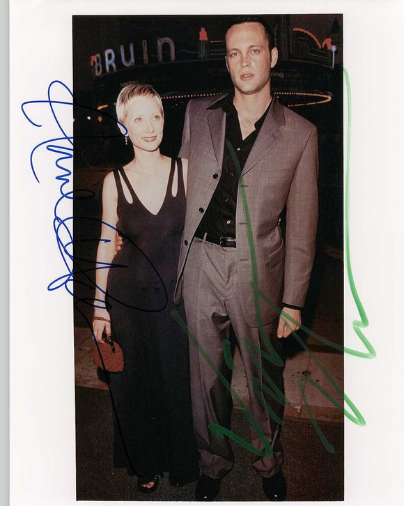 Vince Vaughn & Anne Heche Signed Autographed Glossy 8x10 Photo - COA Matching Holograms