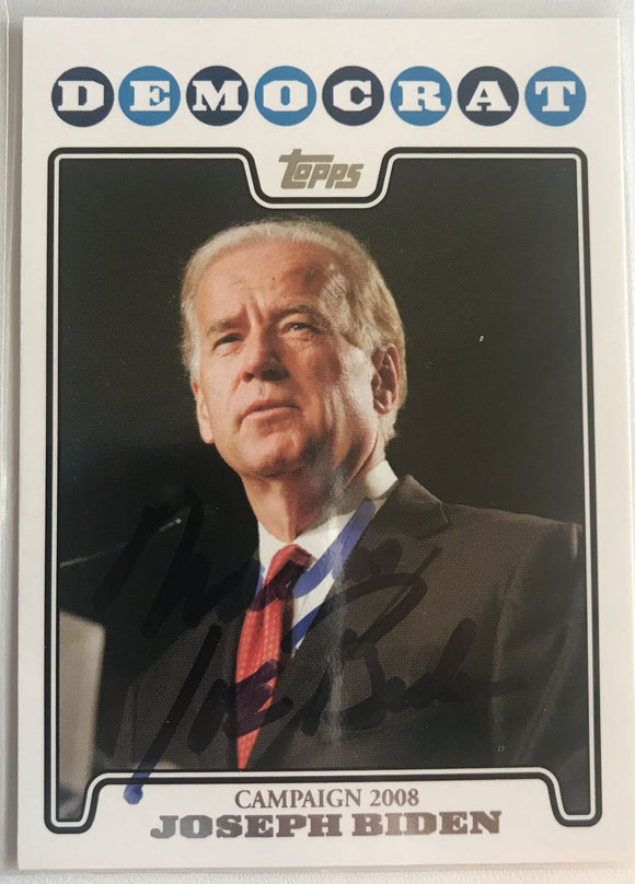 President Joe Biden Signed Autographed 2008 Topps Trading Card - COA Matching Holograms