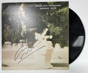 Graham Nash Signed Autographed "Songs for Beginners" Record Album - COA Matching Holograms