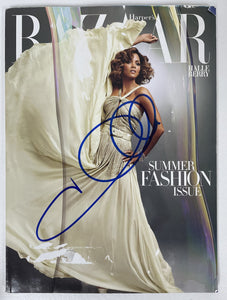 Halle Berry Signed Autographed Complete "Bazaar" Magazine - COA Matching Holograms