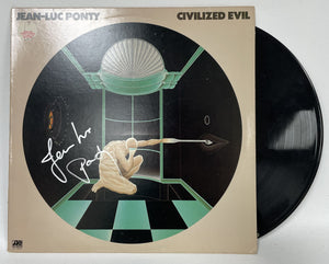 Jean-Luc Ponty Signed Autographed "Civilized Evil" Record Album - COA Matching Holograms