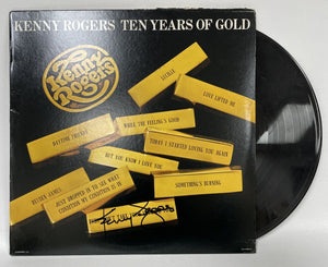 Kenny Rogers Signed Autographed "Ten Years of Gold" Record Album - COA Matching Holograms