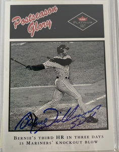 Bernie Williams Signed Autographed 2001 Fleer Platinum Baseball Card New York Yankees - COA Matching Holograms