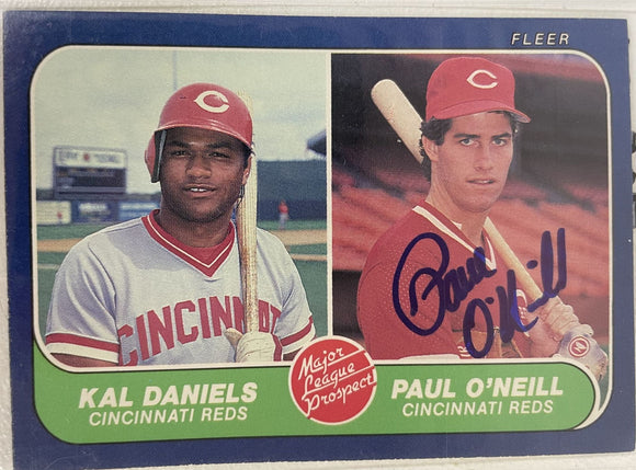Paul O'Neill Signed Autographed 1986 Fleer Prospects Baseball Card Cincinnati Reds - COA Matching Holograms
