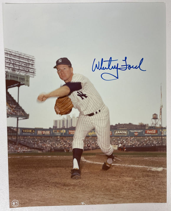 Whitey Ford (d. 2020) Signed Autographed Glossy 8x10 Photo New York Yankees - COA Matching Holograms