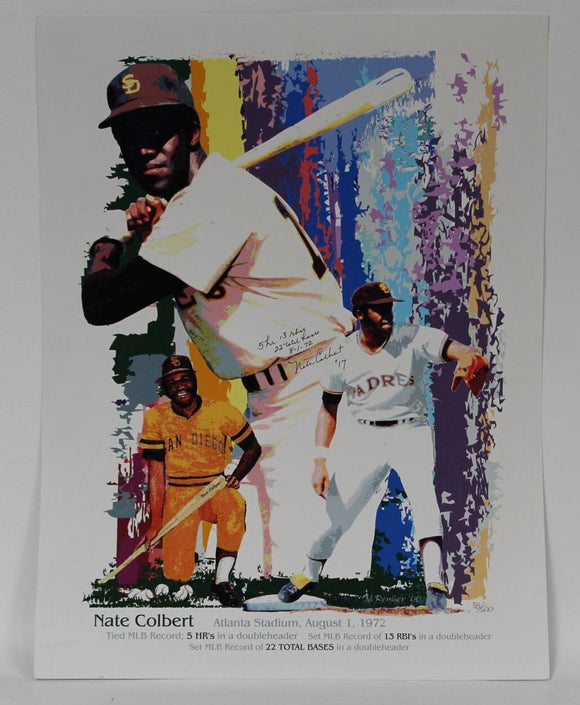 Nate Colbert Signed Autographed 16x20 Print Poster San Diego Padres - COA Matching Holograms