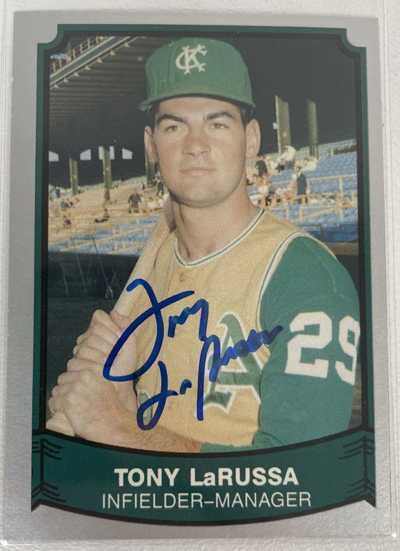 Tony LaRussa Signed Autographed 1989 Pacific Legends Baseball Card - Kansas City Athletics