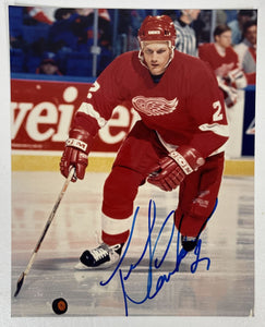 Terry Carkner Signed Autographed Glossy 8x10 Photo Detroit Red Wings - COA Matching Holograms