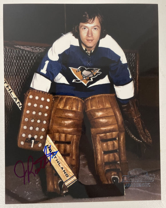 Jim Rutherford Signed Autographed Glossy 8x10 Photo Pittsburgh Penguins - COA Matching Holograms
