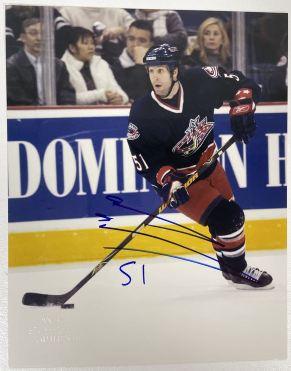 Andy Delmore Signed Autographed Glossy 8x10 Photo Columbus Blue Jackets - COA Matching Holograms
