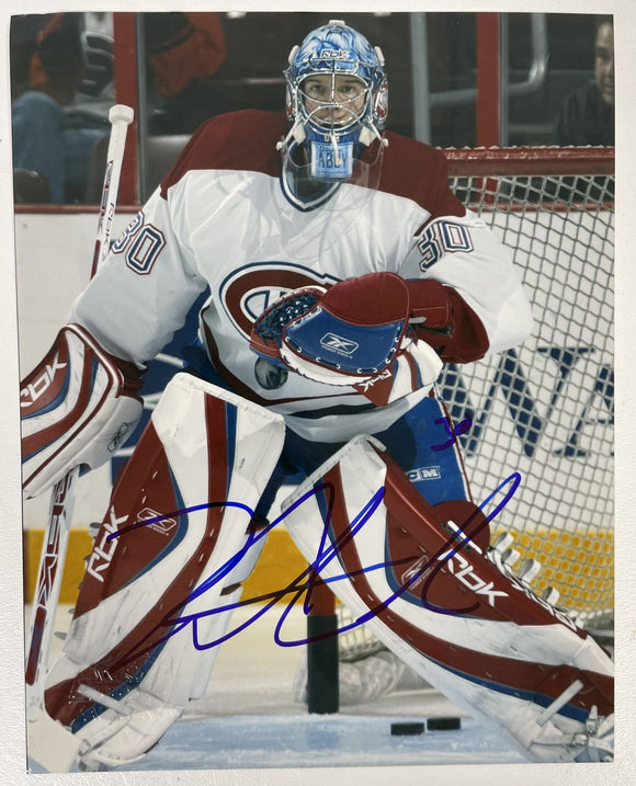 David Aebischer Signed Autographed Glossy 8x10 Photo Montreal Canadiens - COA Matching Holograms