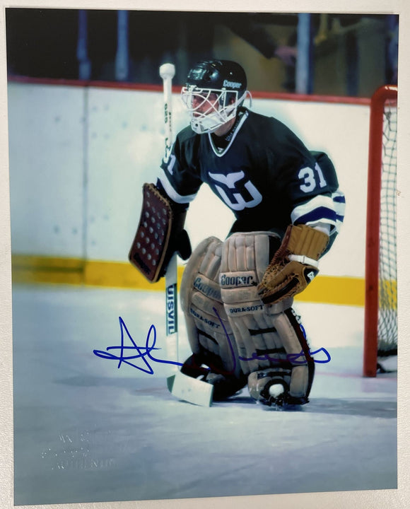 Steve Weeks Signed Autographed Glossy 8x10 Photo Hartford Whalers - COA Matching Holograms