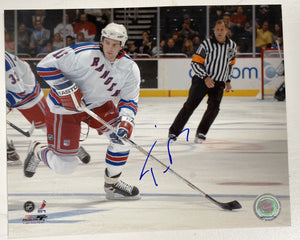Tom Poti Signed Autographed Glossy 8x10 Photo New York Rangers - COA Matching Holograms