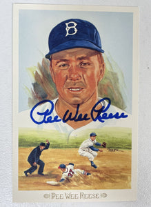 Pee Wee Reese (d. 1999) Signed Autographed Perez-Steele Celebration Postcard - COA Matching Holograms