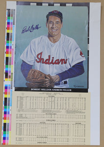 Bob Feller (d. 2010) Signed Autographed Vintage 13x18 Poster Cleveland Indians - COA Matching Holograms