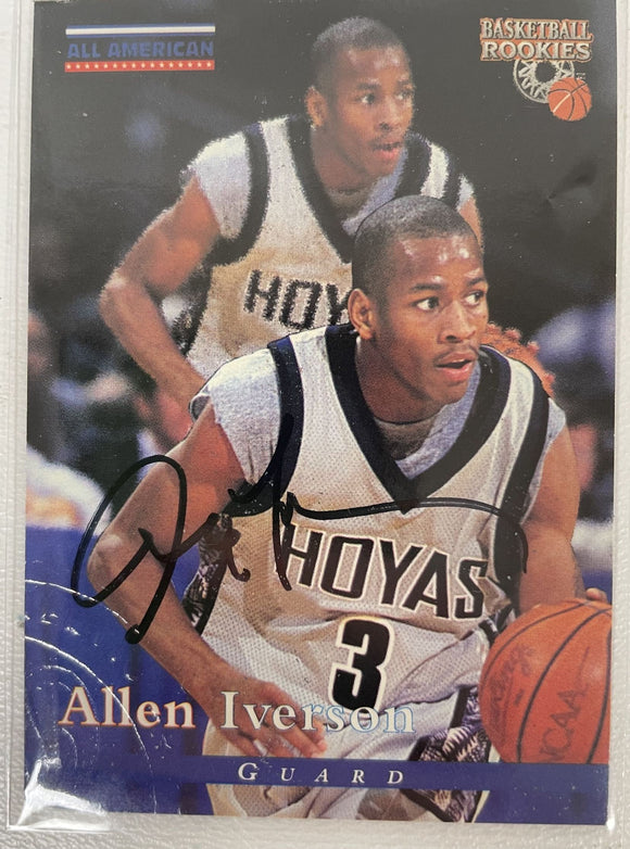 Allen Iverson Signed Autographed 1996 Score Board Basketball Card Georgetown Hoyas - COA Matching Holograms