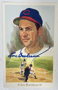 Lou Boudreau (d. 2001) Signed Autographed Perez-Steele Celebration Postcard - COA Matching Holograms