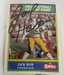 Jack Ham Signed Autographed 1990 Swell HOF Football Card - Pittsburgh Steelers