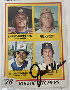Jack Morris Signed Autographed 1978 Topps Rookie Baseball Card - Detroit Tigers