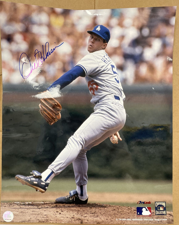 Orel Hershiser Signed Autographed Glossy 16x20 Photo Los Angeles Dodgers - COA Matching Holograms