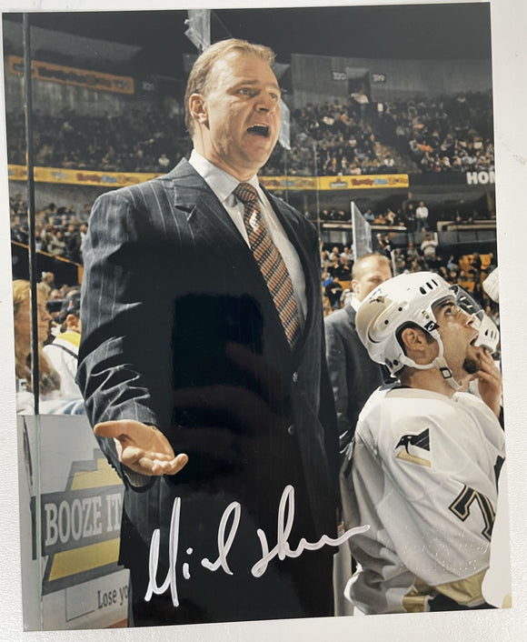 Mike Johnston Signed Autographed Glossy 8x10 Photo Pittsburgh Penguins - COA Matching Holograms