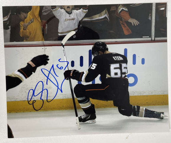 Emerson Etem Signed Autographed Glossy 8x10 Photo Anaheim Ducks - COA Matching Holograms