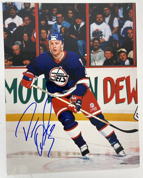 Deron Quint Signed Autographed Glossy 8x10 Photo Winnipeg Jets - COA Matching Holograms