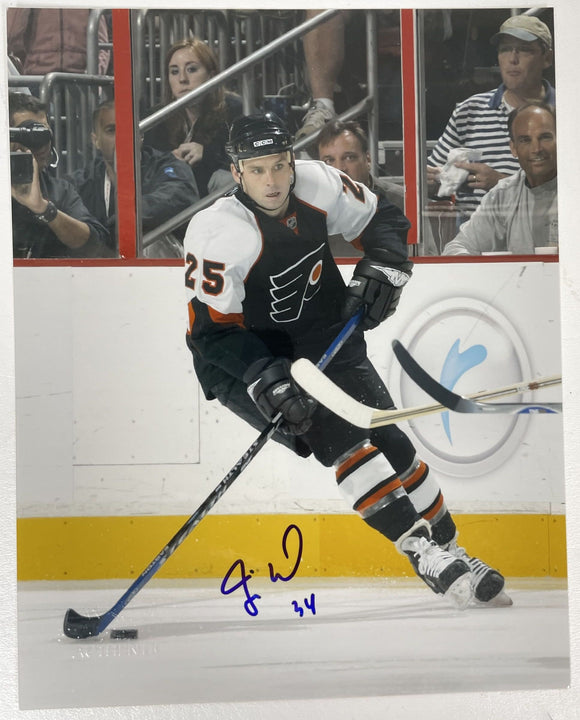 Ryan White Signed Autographed Glossy 8x10 Photo Philadelphia Flyers - COA Matching Holograms