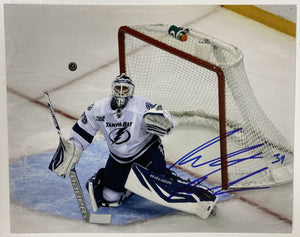 Anders Lindback Signed Autographed Glossy 8x10 Photo Tampa Bay Lightning - COA Matching Holograms