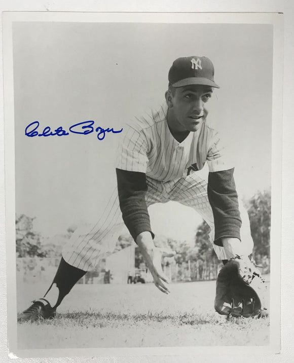 Clete Boyer (d. 2007) Signed Autographed Vintage Glossy 8x10 Photo New York Yankees - COA Matching Holograms
