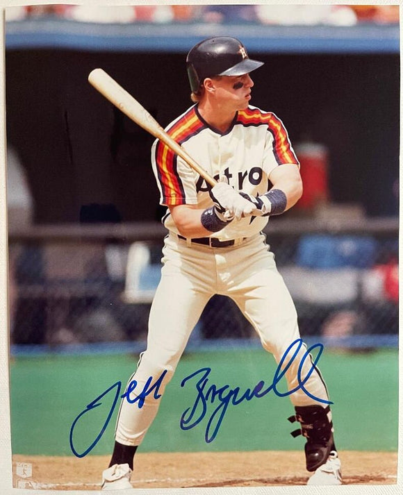 Jeff Bagwell Signed Autographed Glossy 8x10 Photo Houston Astros - COA Matching Holograms