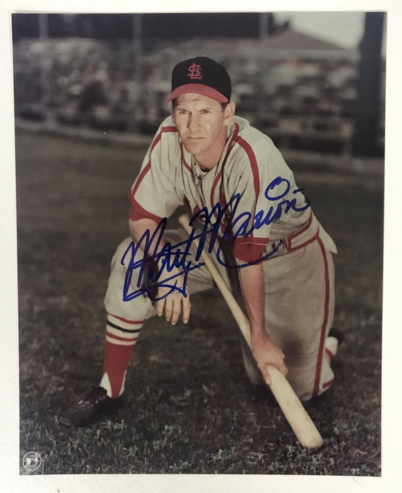 Marty Marion (d. 2011) Signed Autographed Glossy 8x10 Photo - St. Louis Cardinals