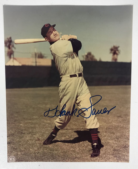 Hank Sauer (d. 2001) Signed Autographed Glossy 8x10 Photo - Chicago Cubs