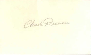 Chuck Dressen (d. 1966) Signed Autographed 3x5 Signature Card - COA Matching Holograms