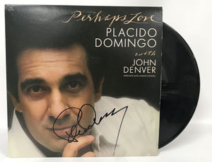 Placido Domingo Signed Autographed "Perhaps Love" Record Album - COA Matching Holograms