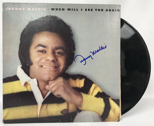 Johnny Mathis Signed Autographed "When Will I See You Again" Record Album - COA Matching Holograms