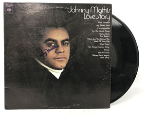Johnny Mathis Signed Autographed "Love Story" Record Album - COA Matching Holograms