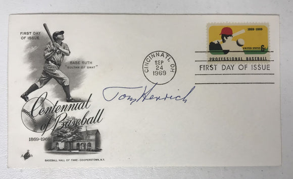 Tommy Henrich (d. 2009) Signed Autographed Vintage Babe Ruth First Day Cover FDC - New York Yankees