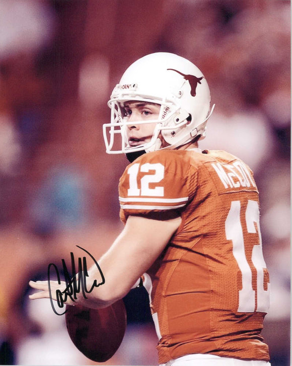 Colt McCoy Signed Autographed Glossy 8x10 Photo Texas Longhorns - COA Matching Holograms