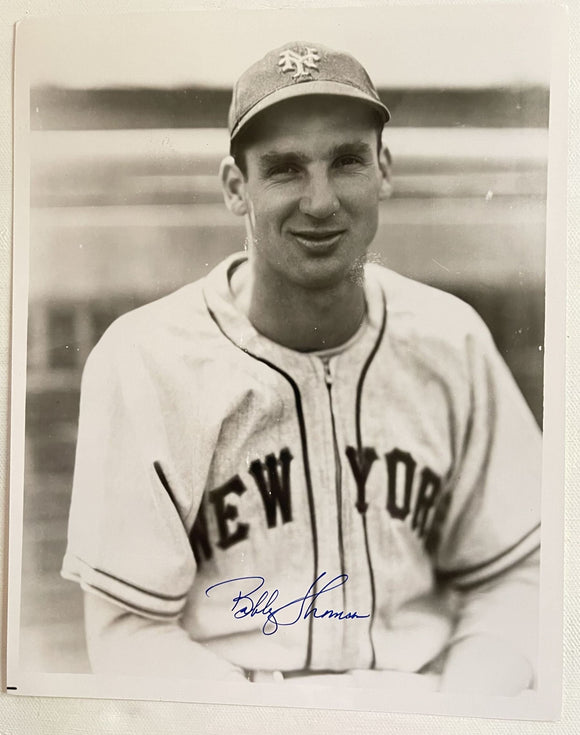 Bobby Thomson (d. 2010) Signed Autographed Vintage Glossy 8x10 Photo New York Giants - COA Matching Holograms