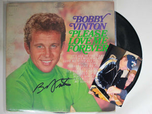 Bobby Vinton Signed Autographed "Please Leave Me Forever" Record Album - COA Matching Holograms