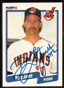 Doug Jones Signed Autographed 1990 Fleer Baseball Card - Cleveland Indians