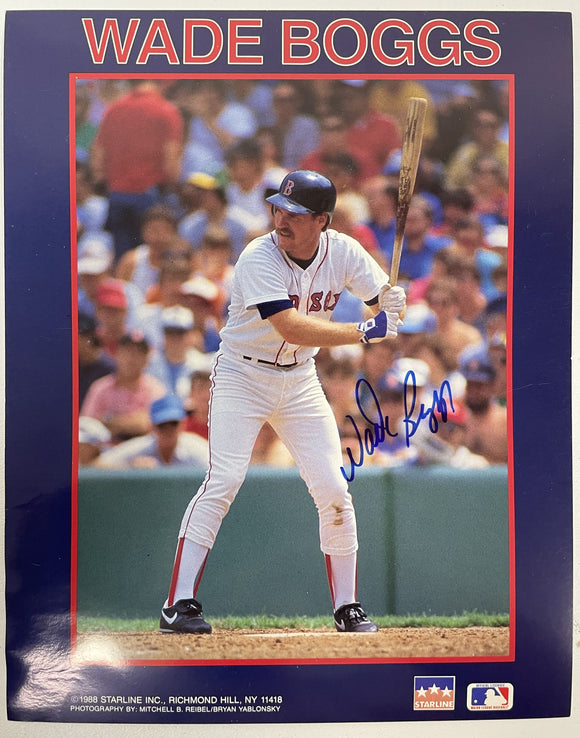 Wade Boggs Signed Autographed Color 8x10 Photo Boston Red Sox - COA Matching Holograms