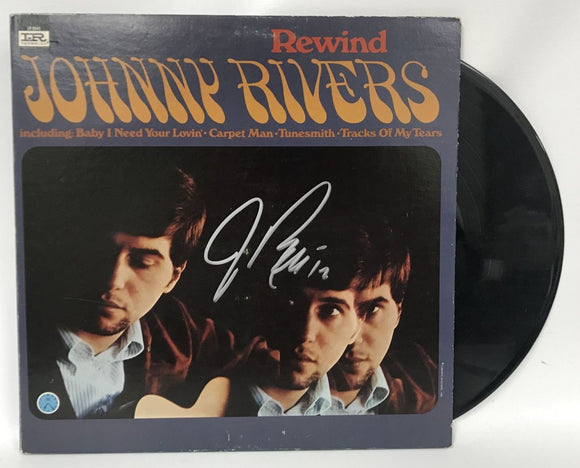 Johnny Rivers Signed Autographed ''Rewind'' Record Album - COA Matching Holograms