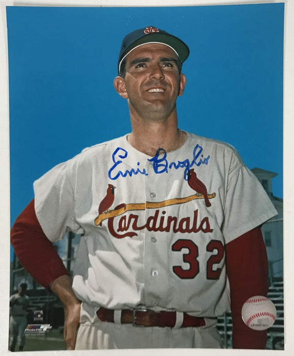 Ernie Broglio (d. 2019) Signed Autographed Glossy 8x10 Photo St. Louis Cardinals - COA Matching Holograms
