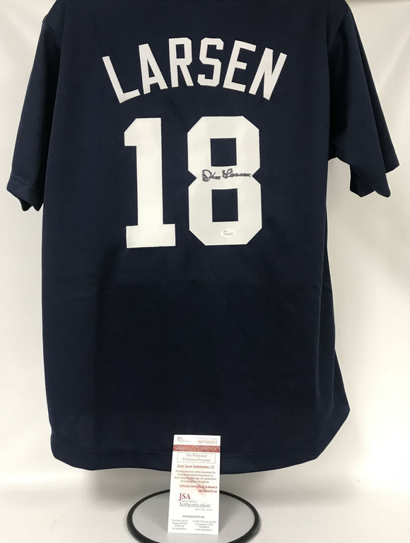 Don Larsen (d. 2020) Signed Autographed New York Yankees Blue Baseball Jersey - JSA COA