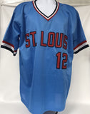 Bill White Signed Autographed St. Louis Cardinals Blue Baseball Jersey - JSA COA
