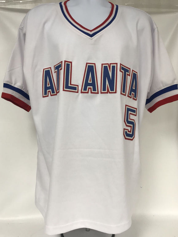 Bob Horner Signed Autographed Atlanta Braves White Baseball Jersey - JSA COA